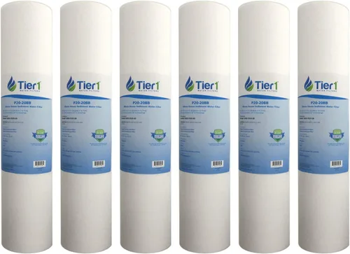 Miniatura 16 de Tier1 Filtro de agua de 1 micrón de 20 x 4.5 pulgadas Cartucho de polipropileno hilado para toda la casa Reemplazo para Pentek DGD-2501-20