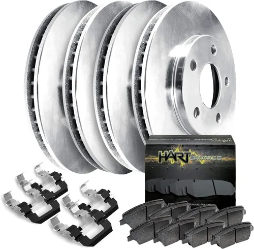 Miniatura 16 de Hart Brakes Kit de frenos y rotores delanteros Pastillas de freno delanteras Rotores y pastillas de freno Pastillas de freno y rotores