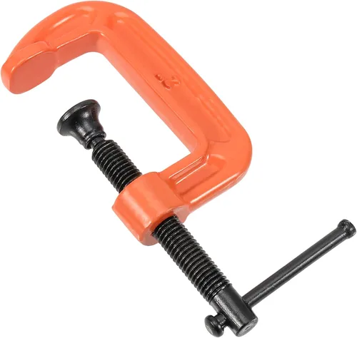 Miniatura 4 de 16 abrazaderas mini C de 2 pulgadas, abrazadera G de hierro maleable para carpintería, soldadura y construcción, apertura de mandíbula de 2