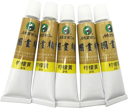 Miniatura 20 de Easyou Dibujo de acuarela de tubos de color de pintura china de gran tamaño de Marie's 0.4 fl oz* 5pcs No. 302 Scarlet