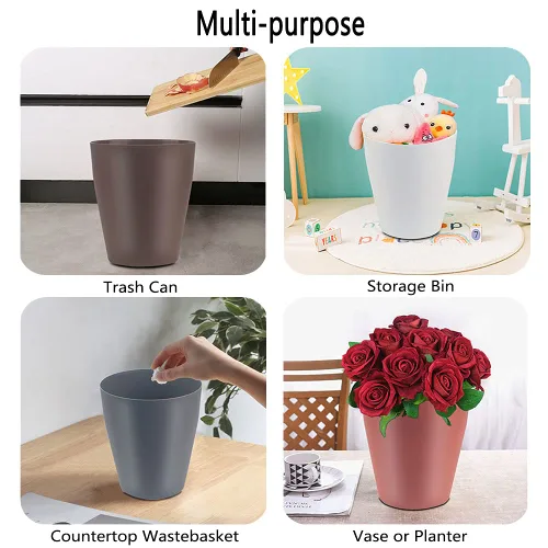 Miniatura 6 de Cubo de basura pequeño de 1.5 galones, cubo de basura pequeño redondo para baño, dormitorio, cocina, encimera debajo del fregadero