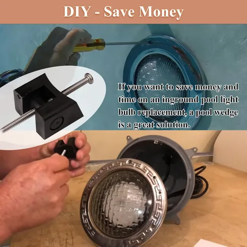 Miniatura 6 de Parte de cuña ligera para piscina #132, cuña ligera para piscina fija nicho roto de piscina, se adapta a todos los accesorios de iluminación