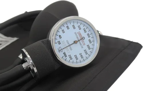 Miniatura 7 de Santamedical Esfigmomanómetro aneroide de lujo para adultos, monitor de presión arterial profesional con brazalete negro para adultos y funda