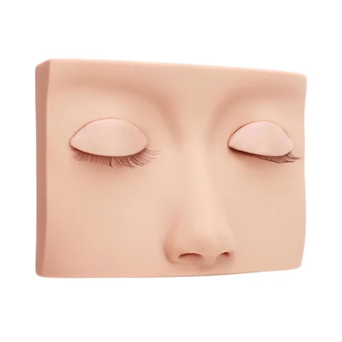 Cabeza de maniquí de pestañas, cabeza de maniquí de pestañas de repuesto de silicona extraíble, extensión de pestañas, práctica de entrenamiento,