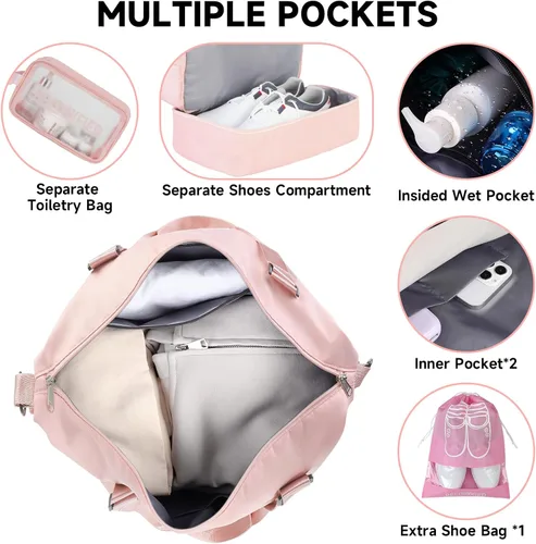 Miniatura 5 de Bellgyfied Bolsa de gimnasio para mujer, A-Rosa, Moda