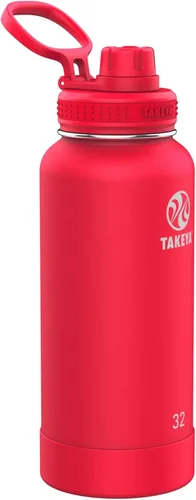 Miniatura 11 de Takeya Actives - Botella de agua de acero inoxidable, con aislamiento térmico y tapa de boquilla, capacidad de 24 onzas, color azul piedra Piedra