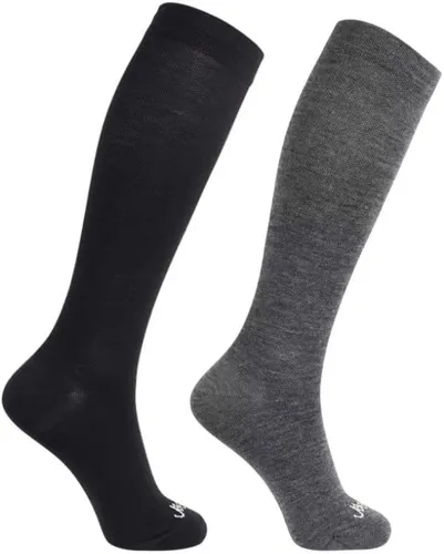 JAVIE - Calcetines de compresión graduados de 80 lana merina ultra suaves de 15-20mmHg para mujeres y hombres