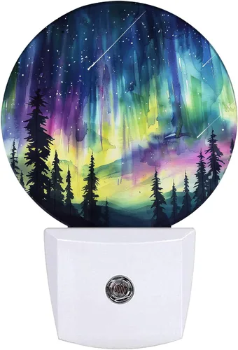 Miniatura 8 de Luz nocturna de gato blanco, flores moradas enchufables con sensor de atardecer a amanecer para dormitorio, baño y sala de estar, lámpara apta
