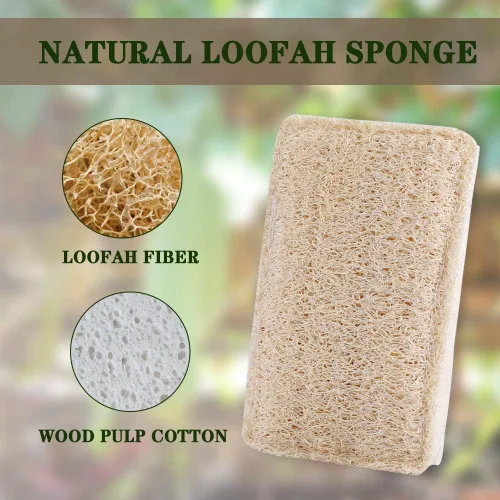 Miniatura 2 de Esponjas para platos de lufa para cocina, esponjas naturales orgánicas para platos, ecológicas no rayadas, biodegradables para limpieza, 6