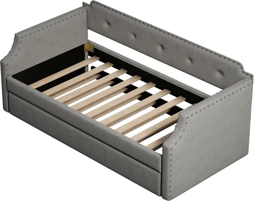 Miniatura 5 de Harper & Bright Designs Sofá cama doble con nido, sofá cama tapizada con nido, sofá cama nido tamaño individual para dormitorio, sala de estar,