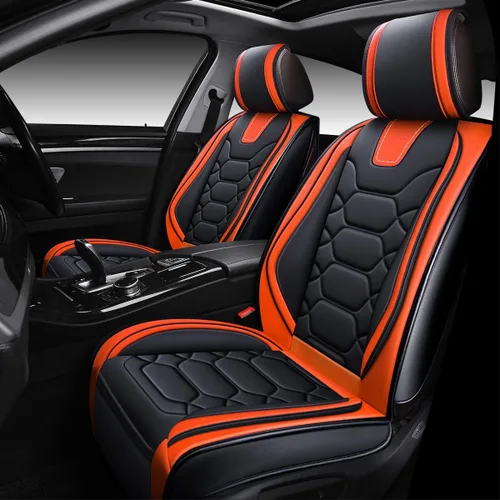 Miniatura 4 de OASIS AUTO Juego completo de fundas de asiento de automóvil, fundas de asiento impermeables de piel sintética para automóviles, ajuste universal