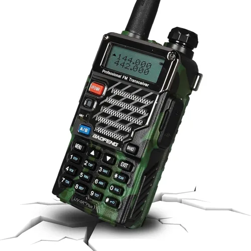 BAOFENG UV-5R+ Plus Radio bidireccional, largo alcance para adultos, recargable con auricular, walkie talkie para exteriores, 144-148 420-450 MHz,
