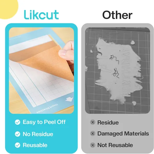 Miniatura 6 de Likcut Tapete de tarjeta de inserción de 4.5 x 6.25 pulgadas para cortador de vinilo S501, paquete de 3 alfombrillas de corte, crea tarjetas