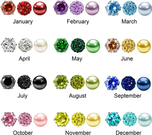 Miniatura 12 de JewelrieShop - Juego de aretes de tuerca de acero inoxidable con circonitas cúbicas y perlas de imitación, 3 pares de 0.236 in