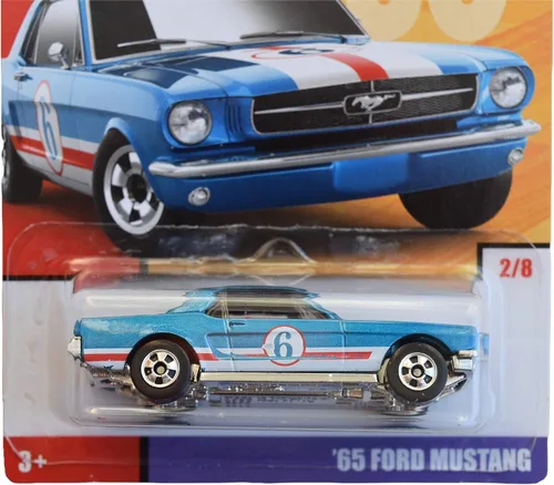 Miniatura 2 de Hot Wheels Escala 1:64 Fundición exclusiva Heritage [Azul] Ford Mustang '65 2/8