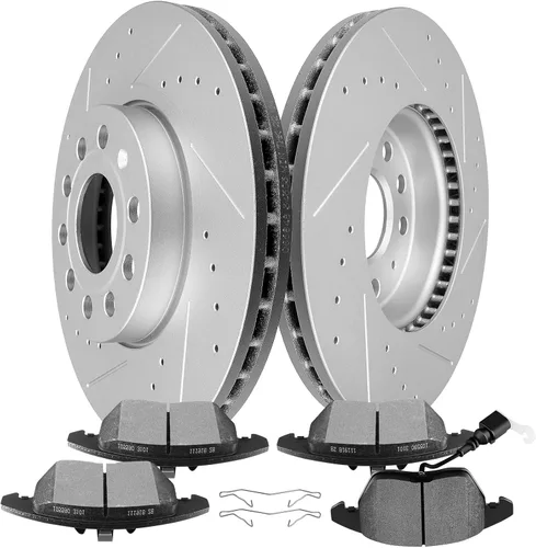 Miniatura 44 de SCITOO Brake Kits For Jeep For Cherokee 1999-2001,For TJ 1999-2006,For Jeep For Wrangler 2000-2006 Front Drilled & Slotted Disc Brakes Rotors and