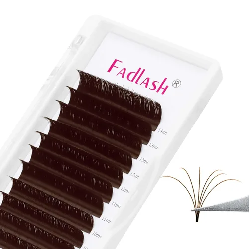 Miniatura 11 de Extensiones de pestañas con volumen, pestañas fáciles de abanico, rizo C, extensiones de volumen, extensiones de pestañas de colores de imitación