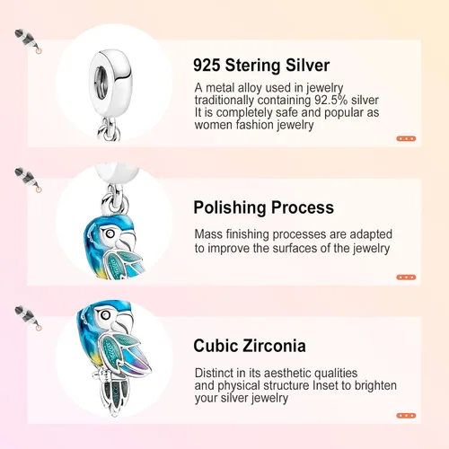 Miniatura 4 de Annmors Christmas Animal Heart Charm fit Bracelet Necklace 925 Sterling Silver Charm for Woman,Chriatmas Jewelry Gifts for Women Girls