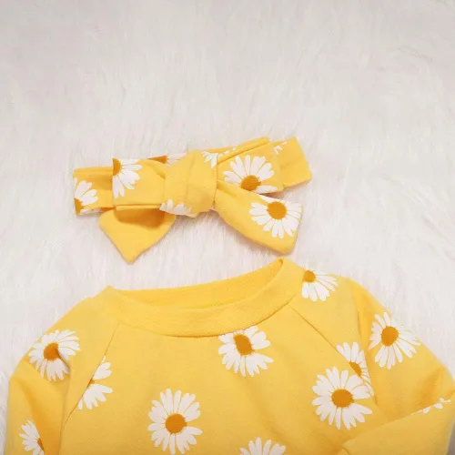 Miniatura 6 de Ropa para bebé, 3 piezas de manga larga, lindo conjunto de camisetas y pantalones para niños pequeños