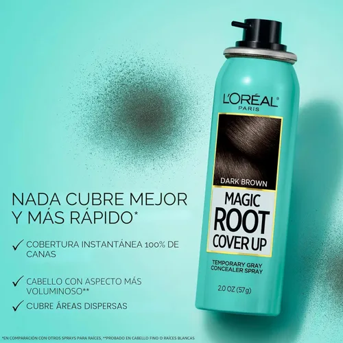 Miniatura 2 de L'Oreal Paris Tinte para el Cabello Cobertura de Raíces Spray Corrector Temporal de Canas, Marrón Claro, 2 Onzas