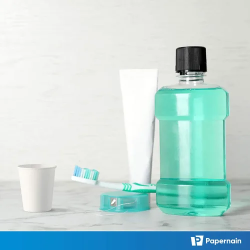 Miniatura 3 de Vasos de baño desechables de papel blanco de 2 onzas, 200 unidades para enjuague bucal y tazas de baño