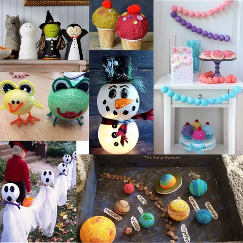 Miniatura 3 de Crafare 15 bolas de espuma para manualidades de 3 pulgadas, bolas de decoración de arte de poliestireno, para vacaciones, Navidad, hogar, escuela