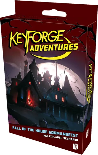 KeyForge Adventures: Fall of House Gormangeist - ¡Expansión de un escenario multijugador misterioso! Juego de cartas cooperativo para niños y