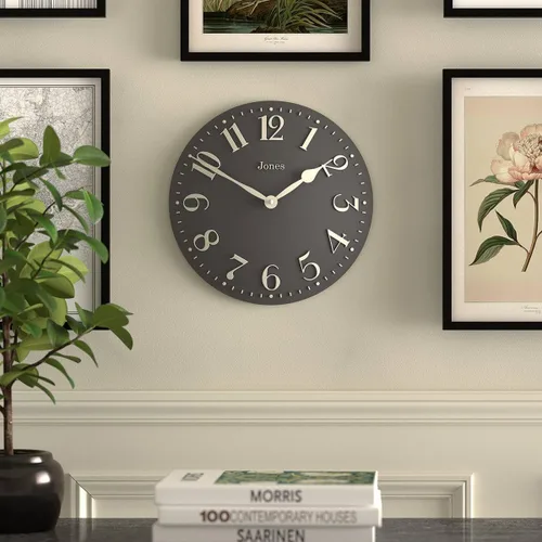 Miniatura 2 de JONES CLOCKS® Betty - Reloj de pared Reloj convexo clásico 12 pulgadas Gris ventisca Elegancia elegante perfecto para la cocina, sala