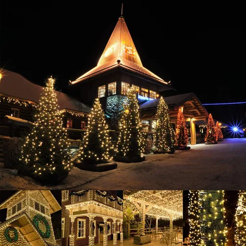 Miniatura 5 de Luces de Navidad operadas por batería - 132 pies, 300 LED, 8 modos, impermeables para interiores y exteriores, luces de hadas, tiras de luces