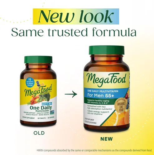 Miniatura 2 de MegaFood Multivitamin para Hombres 55+ Un Multivitamínico Diario para Hombres, B12 Metilado, Vitamina D3, C y Zinc - Envejecimiento Saludable, Salud