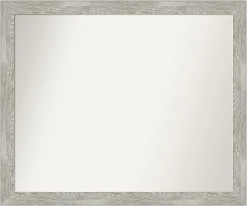 Miniatura 412 de Amanti Art Espejo de baño gris para sobre el fregadero, 31 x 48 pulgadas, espejo de tocador rectangular estrecho de color gris, marco de madera