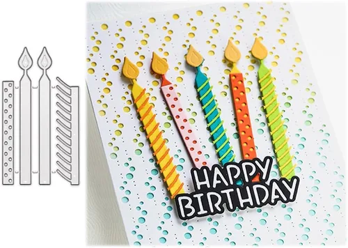 Miniatura 20 de Troqueles para álbumes de recortes, troqueles de corte de metal de cumpleaños para hacer tarjetas, plantilla de papel para manualidades, plantillas