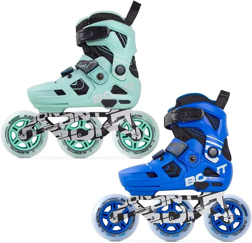 Bont Patines en línea Scoot Kids - Patines de velocidad de rendimiento - Patines de ruedas para niños y niñas Azul
