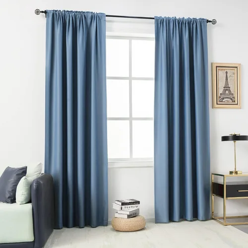 Miniatura 32 de DUALIFE Cortinas opacas de 45 pulgadas de largo, 2 paneles para ventanas pequeñas de dormitorio, aislamiento térmico, bolsillo para barra, cortinas