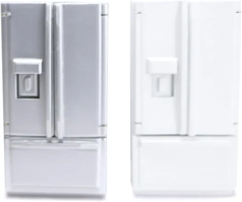 Miniatura 9 de Casa de muñecas en miniatura Nevera 1:12 Accesorios de decoración de muebles Mini refrigerador Cocina Sala de estar Escena Modelo Adornos