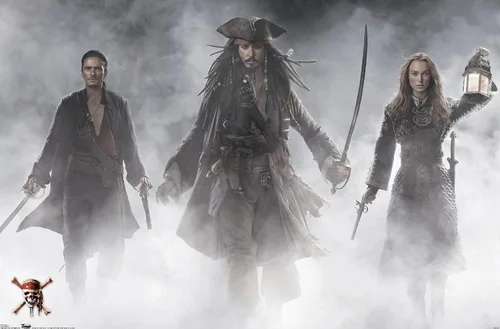 Miniatura 9 de Trends International Disney Pirates of the Caribbean: At World's End - Póster de pared de grupo, 14.725 x 22.375 pulgadas, versión enmarcada
