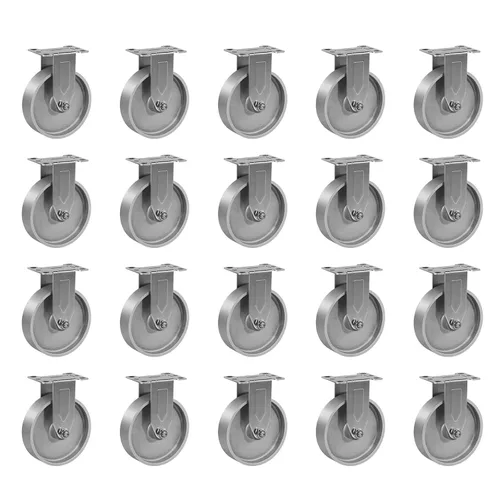 Miniatura 16 de Ruedas industriales resistentes de 3 x 1.25 pulgadas, capacidad de 350 libras, ruedas de hierro fundido y marco de acero para carros, carritos