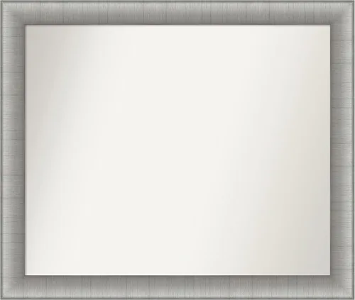 Miniatura 226 de Amanti Art Espejo de baño plateado para sobre fregadero, 28 x 47 pulgadas, espejo rectangular de plata imperial, marco de madera tradicional de gran