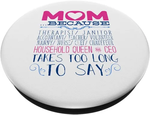 Miniatura 2 de PopSockets intercambiables para el Día de la Madre, Día de la Madre, Mamá y Reina, CEO Stay at Home