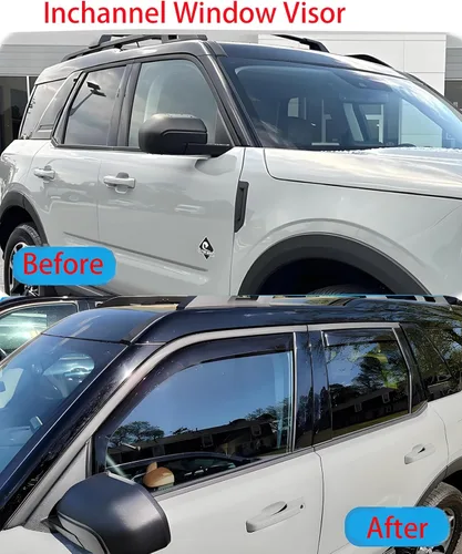 Miniatura 4 de inchannel - Visera de ventana compatible con Chevy Equinox 2018-2024, deflector de ventilación de viento, humo, 4 piezas