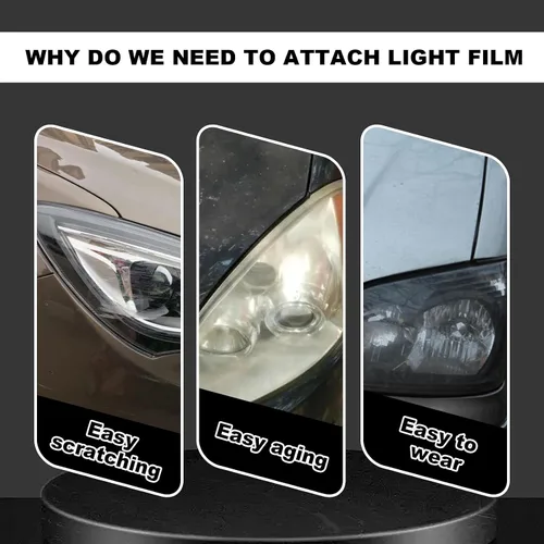 Miniatura 5 de Membrana de luz negra de 12 x 48 pulgadas para faros delanteros de automóvil, luz trasera, lámpara antiniebla, película protectora de embalaje
