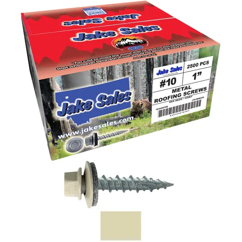 Miniatura 16 de Tornillos para techo de metal: (250) 10 x 1 sin pintura galvanizados con cabeza hexagonal para techo de chapa. Tornillos autoiniciados de metal