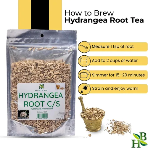 Miniatura 7 de Herb To Body Raíz de hortensia C/S - Cortada y tamizada - Wildcrafted - 4oz