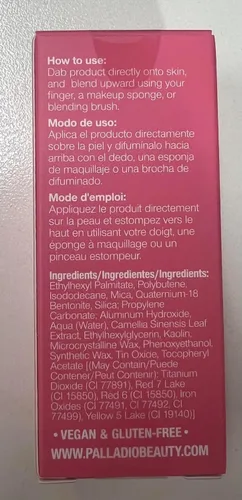 Miniatura 9 de Palladio Rubor líquido para mejillas y labios maquillaje 2 en 1, fórmula de crema sin peso, a prueba de manchas de larga duración, aspecto natural