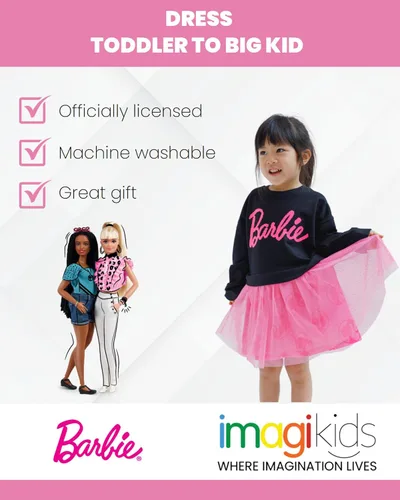 Miniatura 3 de Barbie Vestido de rizo francés para niñas pequeñas a grandes