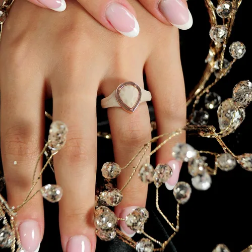 Miniatura 9 de Rinfit Anillos de silicona para mujer, anillos de compromiso o promesa para ella, alianzas de boda de silicona para mujer, pera de silicona