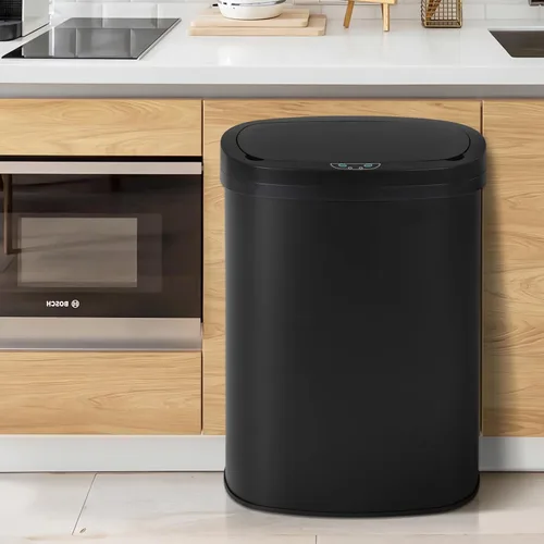 Miniatura 9 de Dkeli Bote de Basura Automático de 13 Galones, Bote de Basura de Cocina de 50 Litros Sin Contacto con Tapa, Contenedor de Residuos Cepillado
