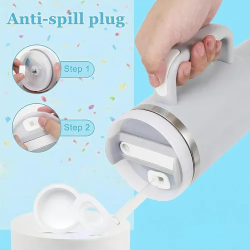 Miniatura 4 de XIANGYUAN Stanley Cup - Juego de 14 accesorios para vasos Stanley Cup de 30 onzas y 40 onzas con asa, incluye funda de popote de 0.4 pulgadas, juego