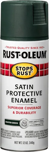 Rust-Oleum 7732830 Stops Rust Pintura en Aerosol, 12 oz, Verde Cazador Satinado