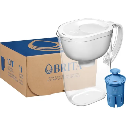 Miniatura 10 de Jarra de filtro de agua Brita, filtro Everyday Elite, elimina el 99% del plomo, incluye 1 filtro, capacidad de 10 tazas, color blanco